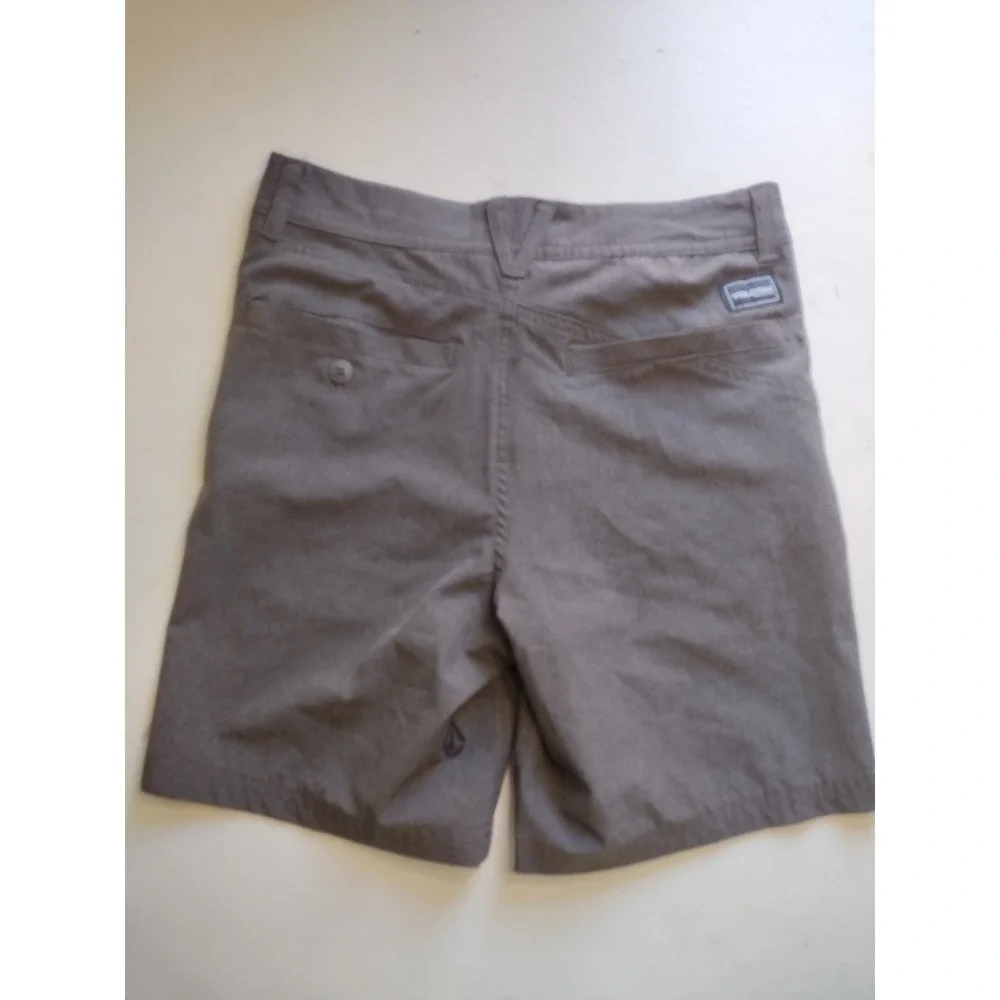 Volcom Mens Grey Hybrid Shorts Boardshorts Chino Style Size‎ 26 Stretch Skate